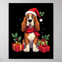 Grappige Basset Hound Hond Kerst Outfits Sinterkla