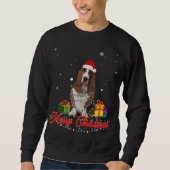 Grappige Basset Hound Hond Kerstmis Kerstmis L Trui (Voorkant)