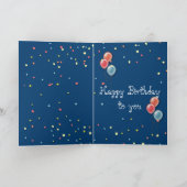 Grappige Basset Hound op Leuke Verjaardag Kaart w (Binnen)