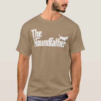 Grappige Basset Hound Vader Hond hij Houndfather v T-shirt