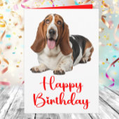 Grappige Basset Hound Verjaardag Hondenliefhebbers Kaart