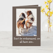 Grappige Basset van Vaderdag van de Kaart" w/Cute Kaart (Gele Bloem)