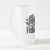 Grappige Bassvissen  Matglas Bierpul (Voorkant links)
