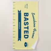 Grappige BASTED Boter Stok Gepersonaliseerde Gele Strandlaken (Voorkant)