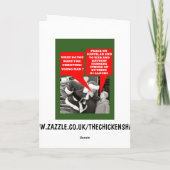 Grappige batterij kippen slogan Xmas Feestdagen Kaart (Achterkant)