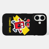 Grappige batterij: wanneer energie wegloopt Case-Mate iPhone case (Achterkant (horizontaal))