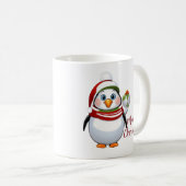 Grappige Bauble Buddy Penguin Kerstmis Koffiemok (Voorkant rechts)