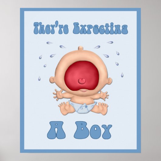 Grappige Bawling Baby voor Jongen Poster (Voorkant)