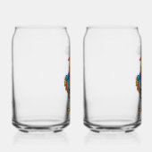 Grappige Bazige Cartoon Haan Blikvorm Glas (Rechts)