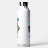 Grappige Bazige Cartoon Haan Waterfles (Links)
