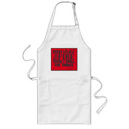 Grappige BBQ Achtertuin Grill Humor Quote Personal Lang Schort