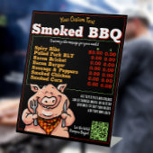 Grappige BBQ Barbeque Menu Varken Gebraden Grill V Reclamebord Met Voetstuk
