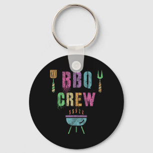 Grappige Bbq-Bemanning Grill Chef Kookploeg Koken Sleutelhanger