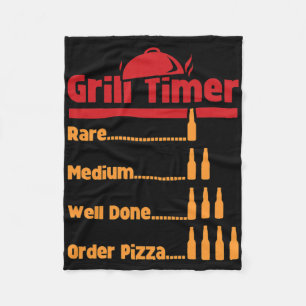 Grappige Bbq Bier Flessen Grill Timer Voor Ckyard Fleece Deken