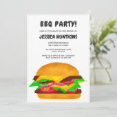 Grappige bbq burger 30ste verjaardagsfeestje plaid kaart (Staand voorkant)