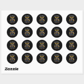 Grappige BBQ chef bier gerookt vlees liefhebber zo Ronde Sticker (Vel)