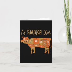 Grappige BBQ Chef Gerookt Vlees Grill Master Gift Kaart