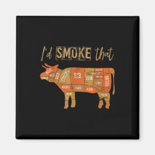 Grappige BBQ Chef Gerookt Vlees Grill Master Gift  Magneet