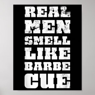 Grappige BBQ Chef Gerookte Vleesliefhebber Mannen  Poster
