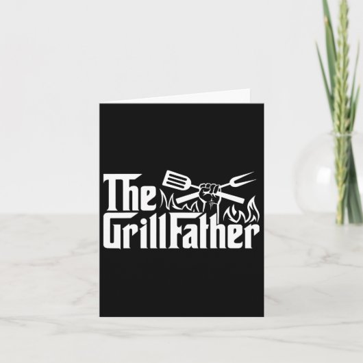 Grappige BBQ Dad Retro Grill Vader Mannen Vaderdag Kaart (Voorkant)