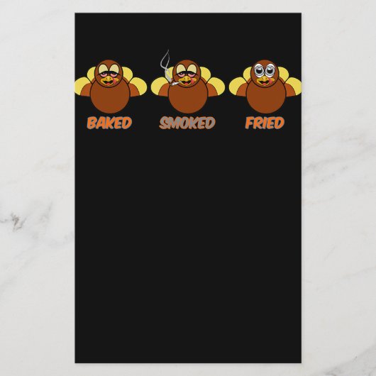 Grappige BBQ Gebakken Gerookte Gebakken Kalkoen Flyer (Voorkant)