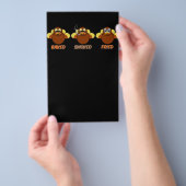 Grappige BBQ Gebakken Gerookte Gebakken Kalkoen Flyer (Hand)