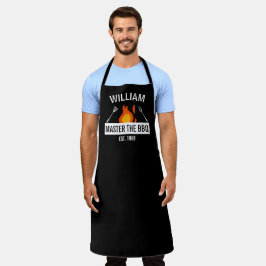 Grappige BBQ gepersonaliseerde keuken Schort
