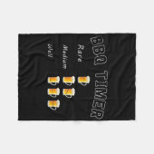 Grappige BBQ Gerookte Steak Beer Drink Gift Barbec Fleece Deken (Voorkant (Horizontaal))