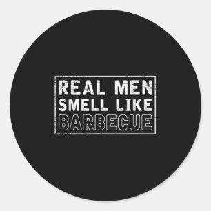 Grappige BBQ gerookte vlees grill BBQ chef cadeau Ronde Sticker