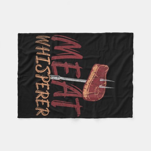 Grappige BBQ gerookte vleesbiefstuk cadeau idee ba Fleece Deken (Voorkant (Horizontaal))