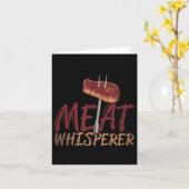 Grappige BBQ gerookte vleesbiefstuk cadeau idee ba Kaart (Gele Bloem)