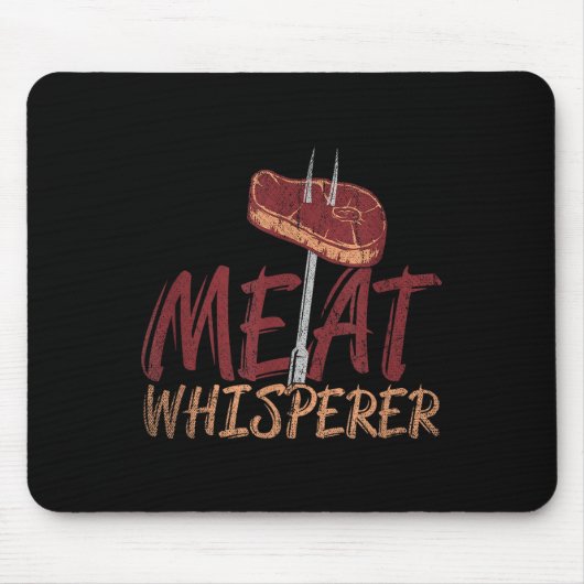 Grappige BBQ gerookte vleesbiefstuk cadeau idee ba Muismat (Voorkant)