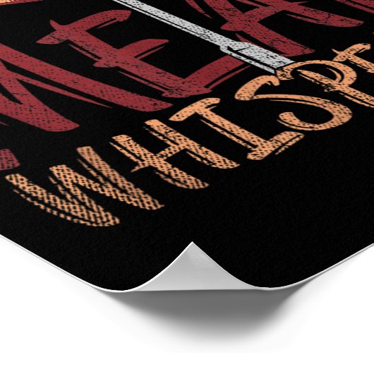 Grappige BBQ gerookte vleesbiefstuk cadeau idee ba Poster (Hoek)