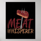 Grappige BBQ gerookte vleesbiefstuk cadeau idee ba Poster (Voorkant)
