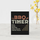 Grappige BBQ Grill Chef Grillen Master Barbecue Li Kaart (Gele Bloem)