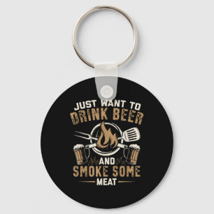 Grappige BBQ Grill Chef Grillen Master Barbecue Li Sleutelhanger