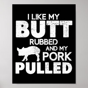Grappige Bbq Grill Citaten Varken Getrokken Varken Poster
