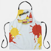 Grappige BBQ Grill gepersonaliseerd Schort (Voorkant)