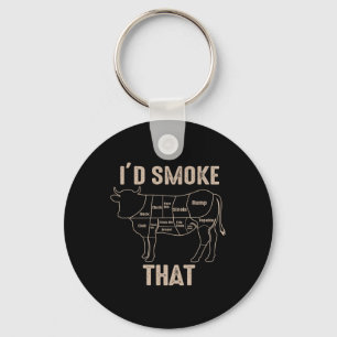 Grappige Bbq Grill Spreuk Koe Sleutelhanger