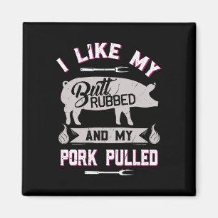 Grappige Bbq Grill Spreuk Varken Getrokken Varkens Magneet