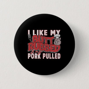 Grappige Bbq Grill Spreuk Varken Getrokken Varkens Ronde Button 5,7 Cm