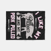 Grappige BBQ-grillcitaat varken pulled pork Fleece Deken (Voorkant (Horizontaal))
