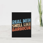 Grappige BBQ grillen liefhebbers echte Mannen ruik Kaart (Voorkant)