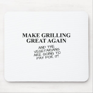 Grappige BBQ Grillen Roken Lover T Shirt Trump Quo Muismat