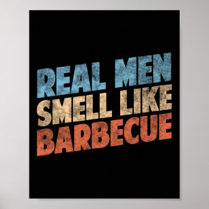 Grappige Bbq Grilling Liefhebbers Echte Mannen Rui Poster