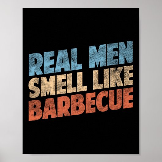 Grappige Bbq Grilling Liefhebbers Echte Mannen Rui Poster (Voorkant)
