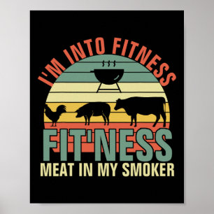 Grappige Bbq Ik Doe Aan Fitness Fit'ness Vlees In  Poster