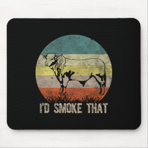 Grappige Bbq Ik Zou Die Vintage Stijl Design Met Muismat