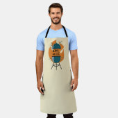 Grappige BBQ Koning van de Grill Schort (Gedragen)