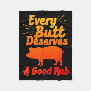 Grappige Bbq Kunst Voor Mannen Vrouwen Die Vlees G Fleece Deken